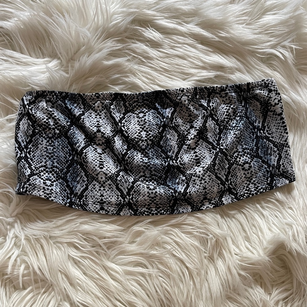 love J Snakeskin Print Tube Top
